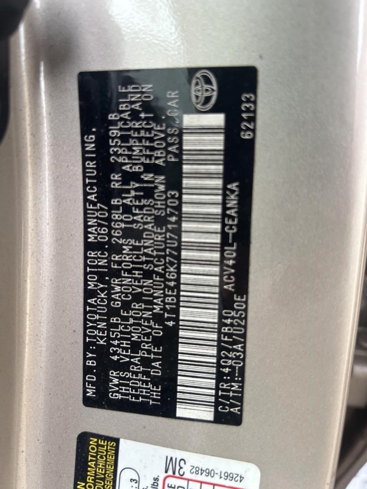 CAMRY 2007 High Mounted Stop Light 104757233