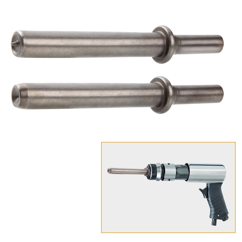 Heavy Duty 2-Piece Rivet Set for Pneumatic Air Hammer Chisel Bits
