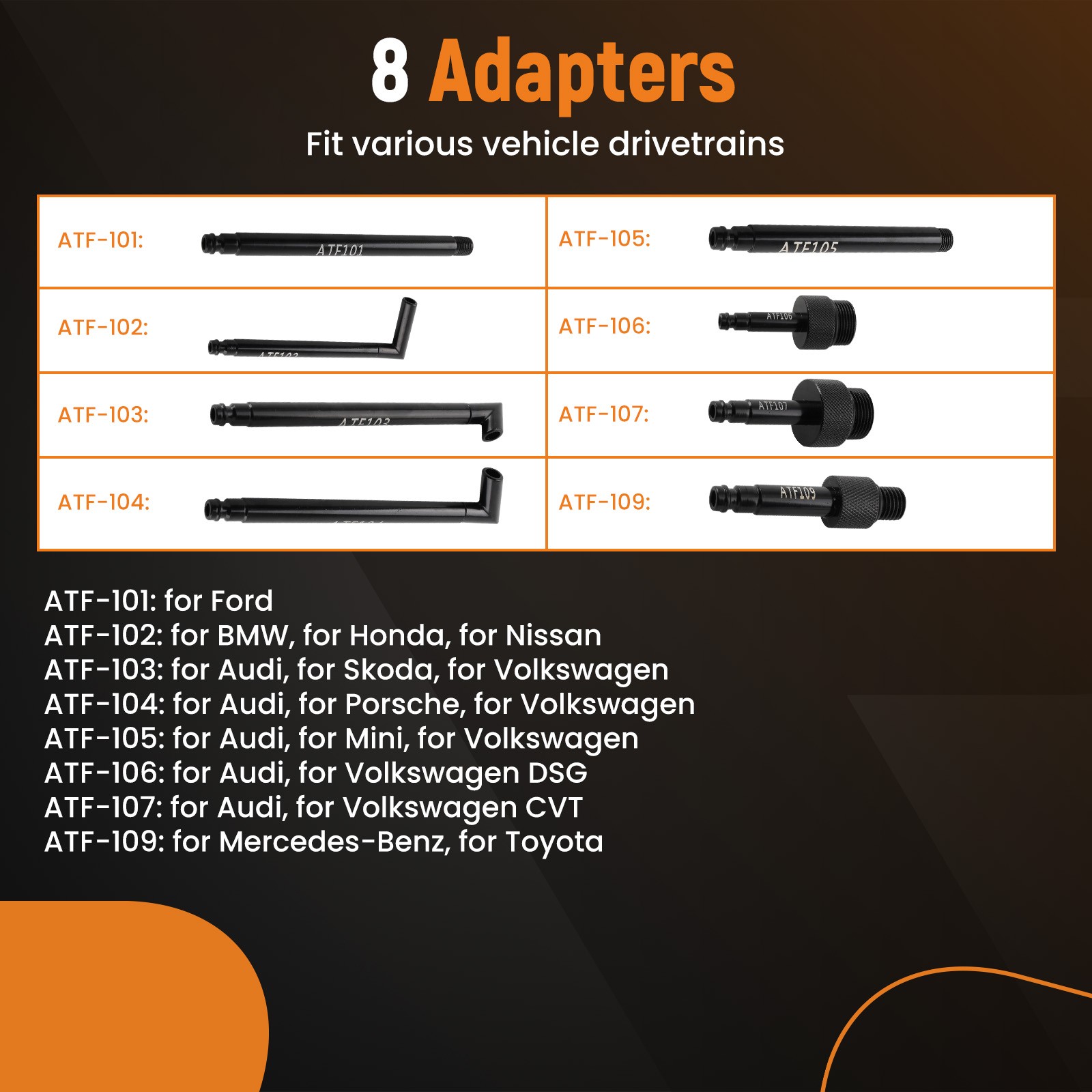 3L/8L/10L Transmission Oil Filling Liquid Extractor ATF Adaptors Refill Pump Kit