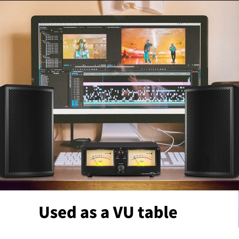 Level Meter Analog Meter 2 In 2 Out Sound Switcher Splitter Remote Controller