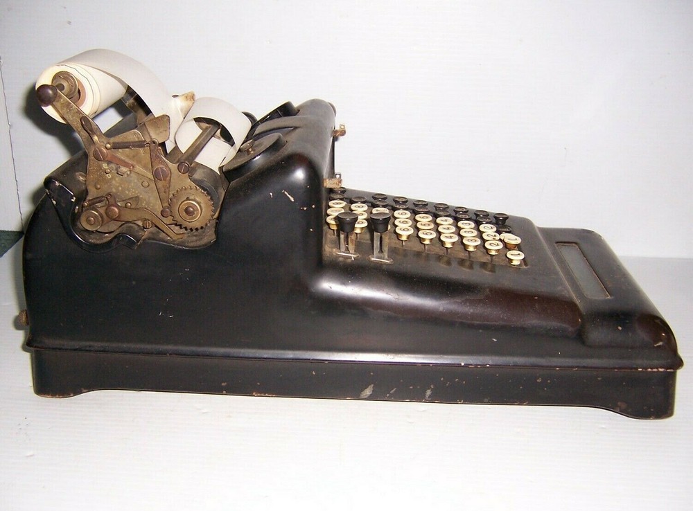 Antique Burroughs Hand Crank Adding Machine 3-860058