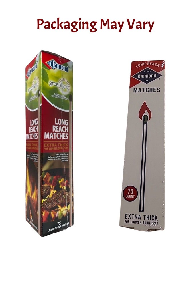 Diamond Greenlight Long Reach Matches Extra Thick, 75-count