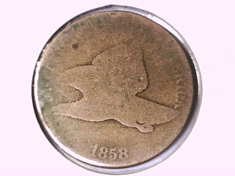 1858 Flying Eagle Cent Genuine Raw Ungraded 00656