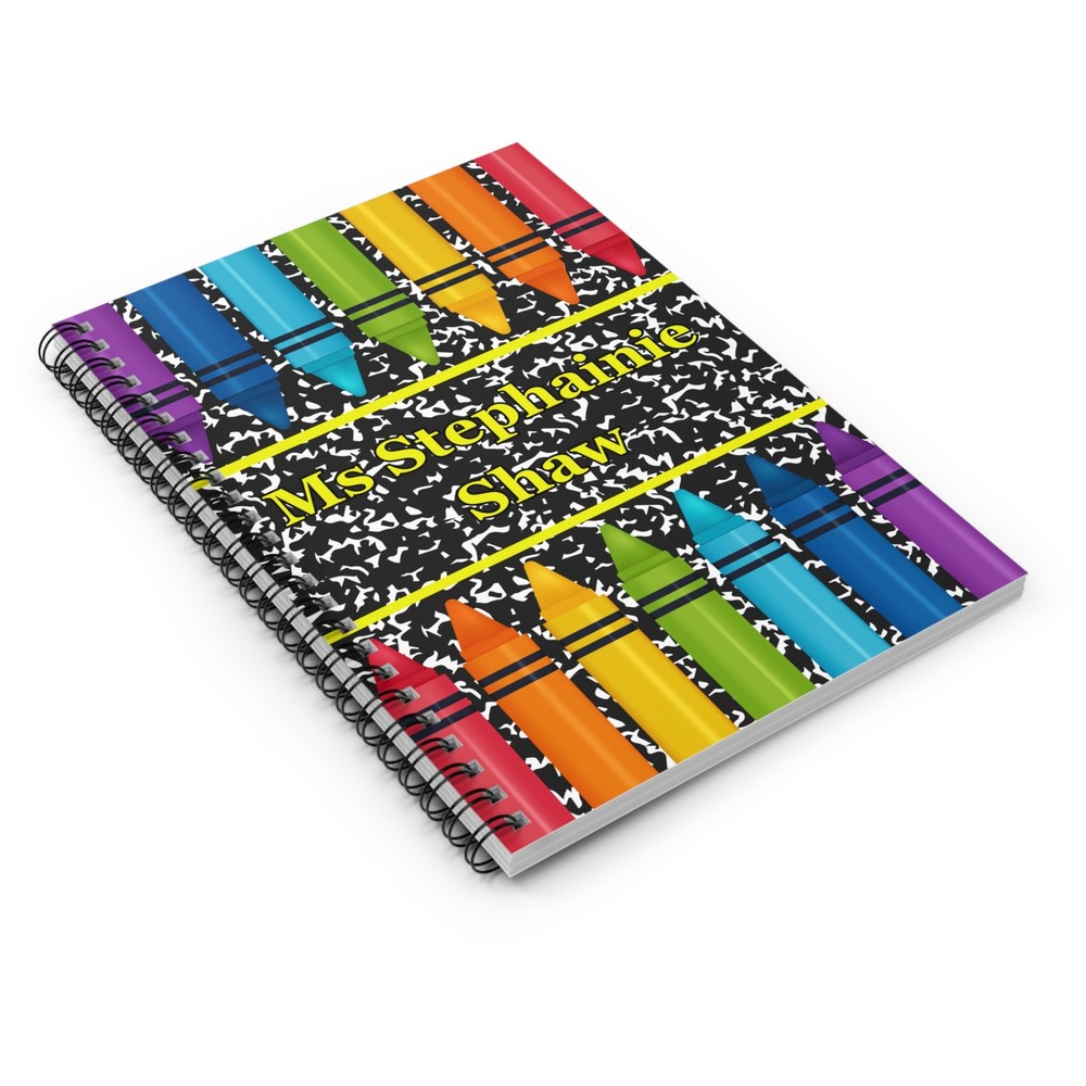 Personalized Composition Teacher Journal Planner Notebook, Custom Teachers Gift