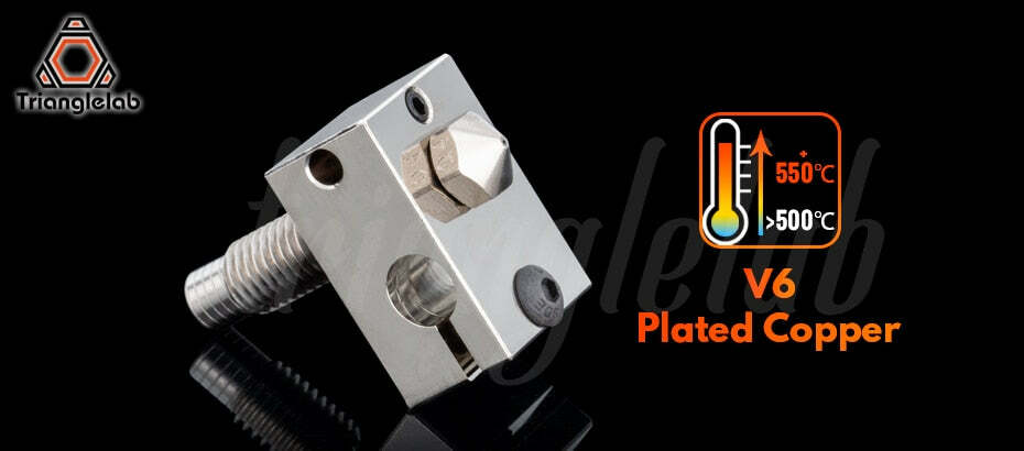 V6 Plated Copper / Titanium Alloy Hotend Kit