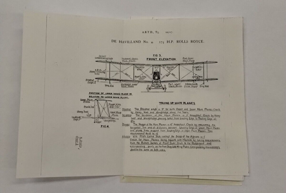 DeHavilland No. 4 (275 H.P. Rolls-Royce) Rigging Notes-Copy