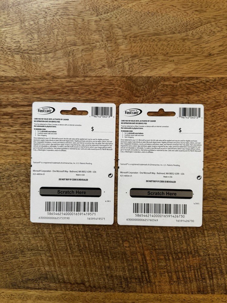 2 Xbox Gift Cards - $250 value each, going for $225!