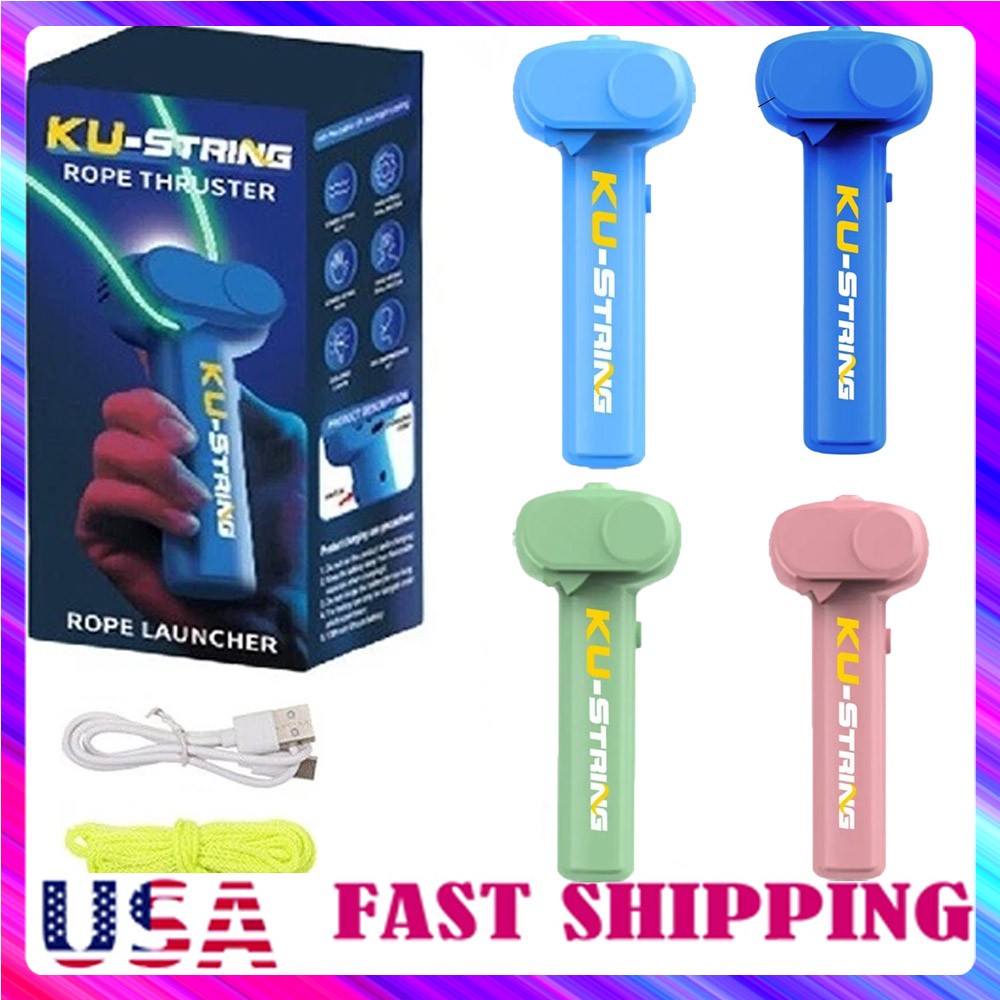 Lasso String Shooter Loop Toy Handheld Zip Rope Launcher Propeller Gift CW
