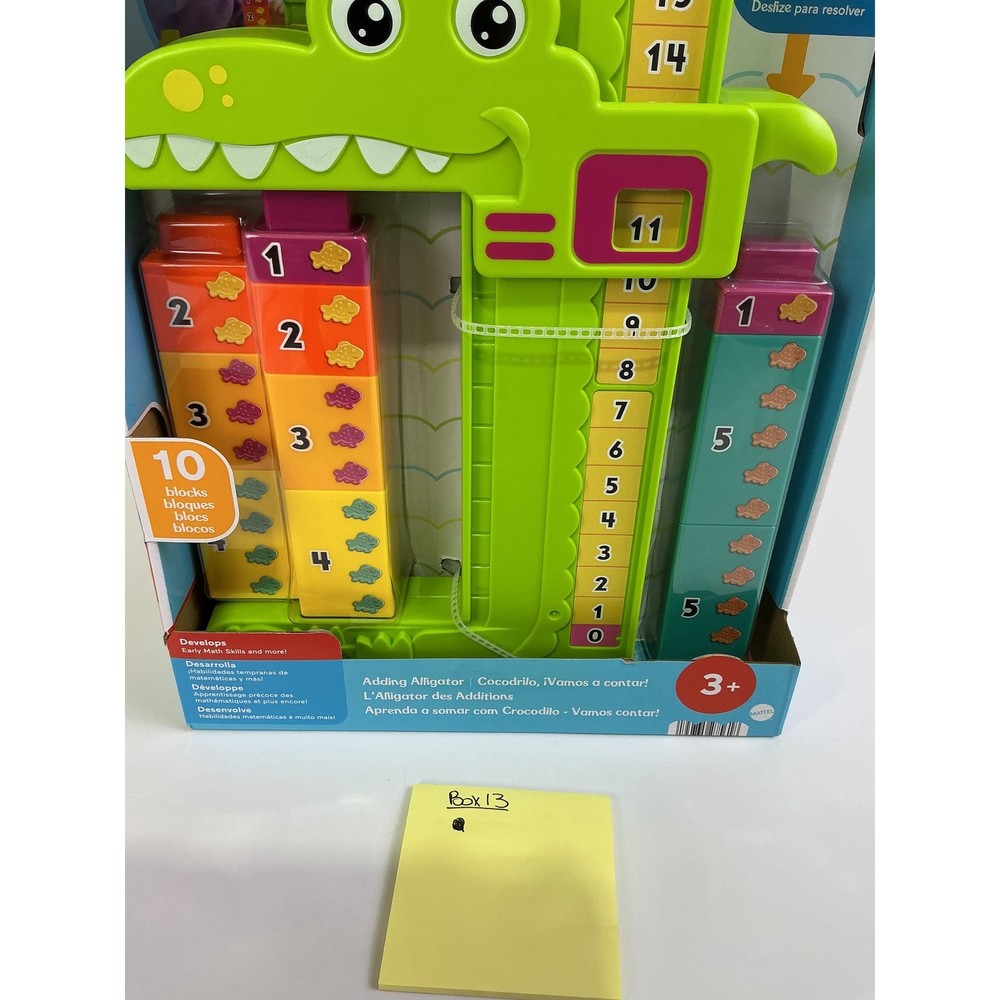 Fisher Price Adding Alligator Counting Learning Toy 10 Blocks