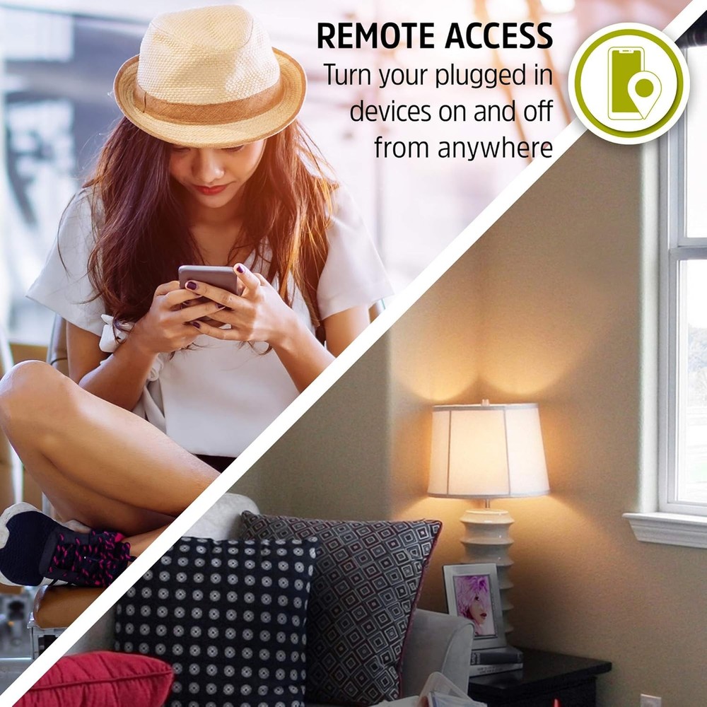 2 Pack Mini Smart Plug, WiFi Enabled, Voice Control with Alexa and Google