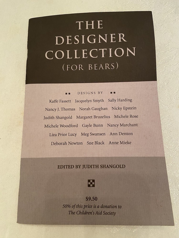 1993 DESIGNER COLLECTION FOR BEARS 18 Patterns Judith Shangold