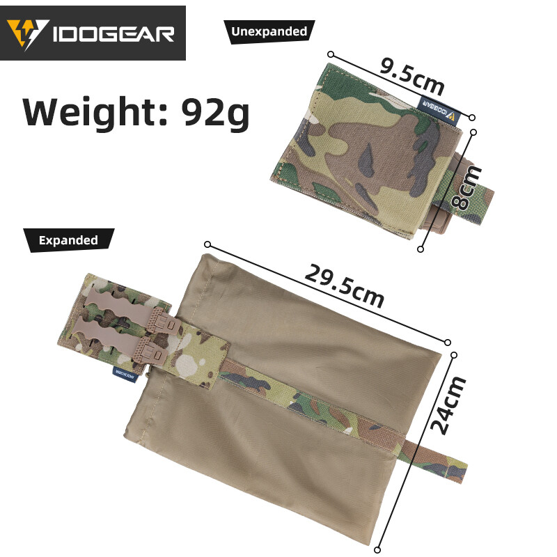 IDOGEAR Tactical Consealed Foldable Dump Pouch MOLLE Drop Pouch Mag Recycling