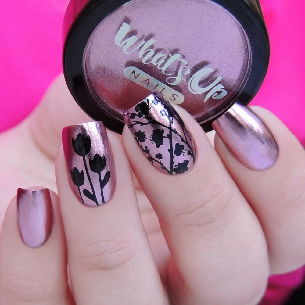 Rose Chrome Powder For Mirror Nails