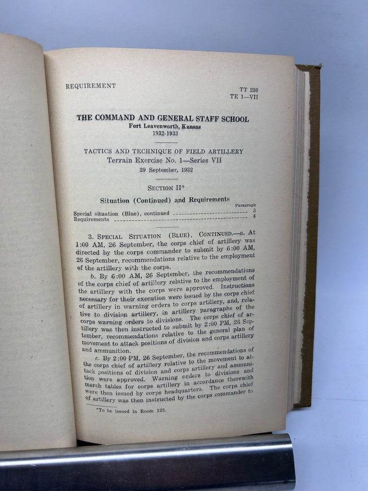 Command and General Staff School, Problems Second Year Course 1932-1933