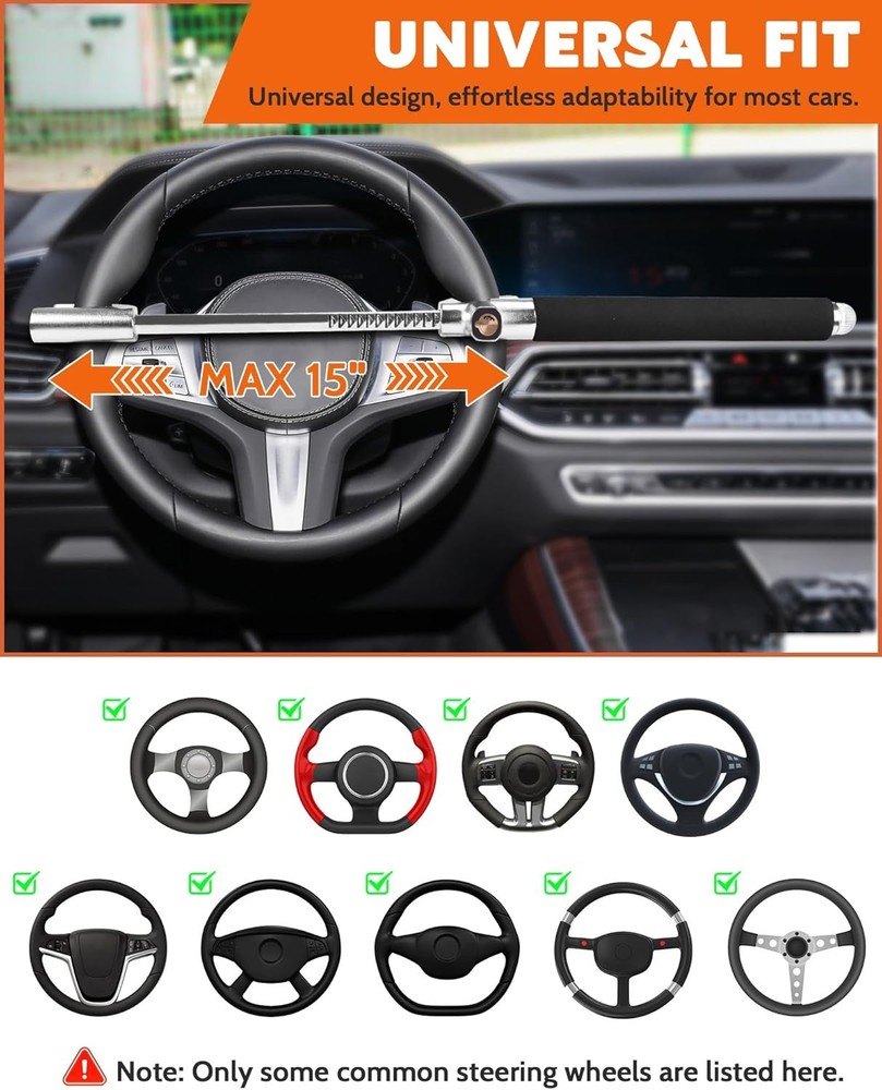 Tevlaphee Steering Wheel Lock, Steering Lock