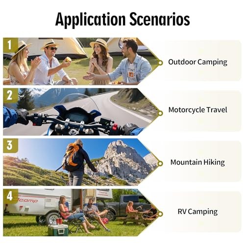 Ultralight Folding Camping Table - 2 Height Adjustable Portable Outdoor Black
