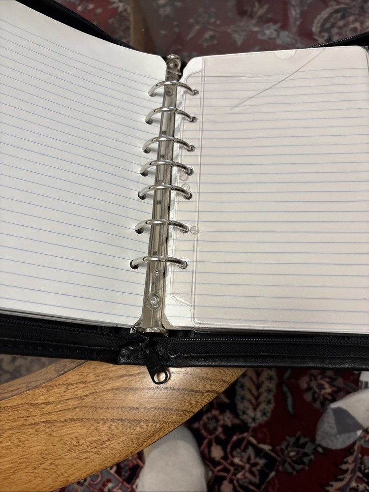 Mannatech Zippered Notebook With 8 Hole Note Paper