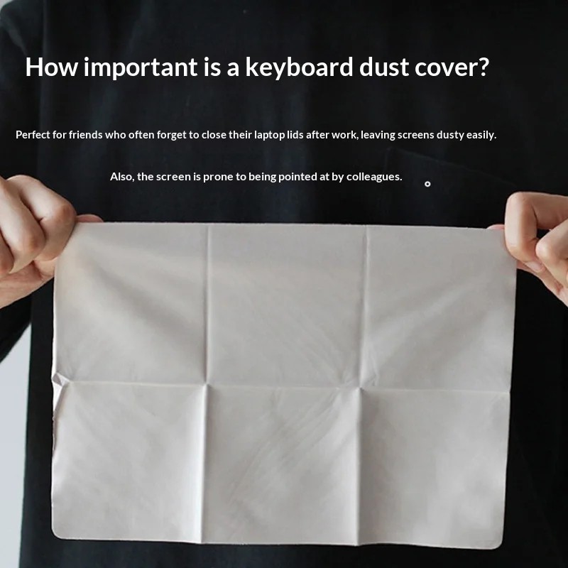 1pc Microfiber Laptop Keyboard Protector & Screen Cleaning Cloth for MacBook Pro