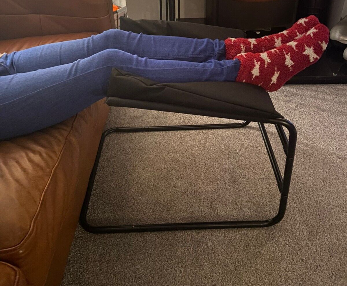 Supportive Padded Leg Rest Foot Stool Relaxation Improve Circulation Ottoman NEW
