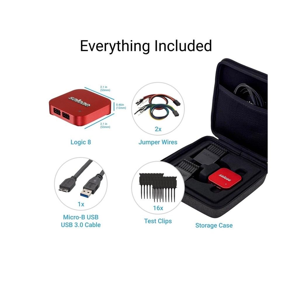 Logic Pro 8 (Red) - Saleae 8-Channel Logic Analyzer - Compatible with Windows...