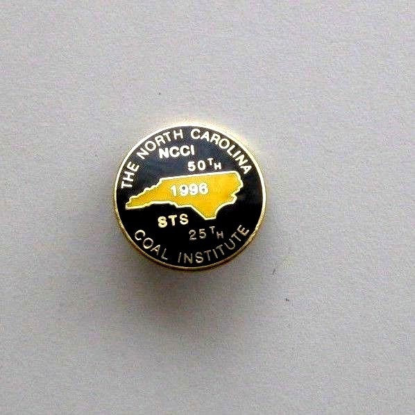 1996 North Carolina Coal Institute Lapel Pin NCCI 50th Anniversary C Sanders STS
