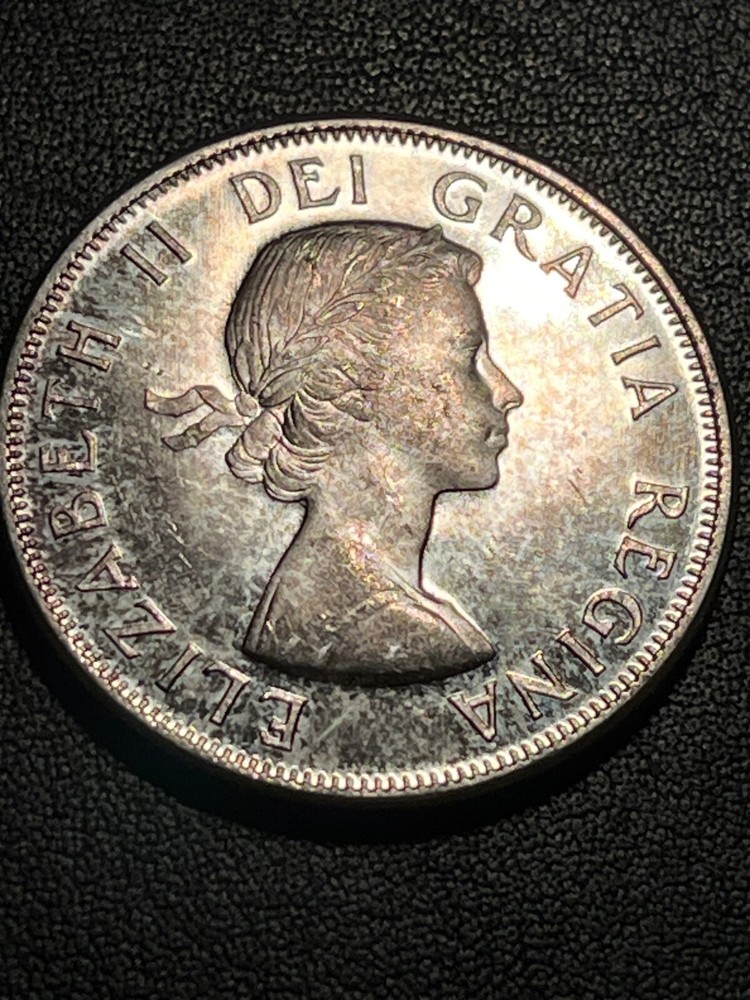 1959 Canada Half Dollar Silver Coin Nice BU+ #1