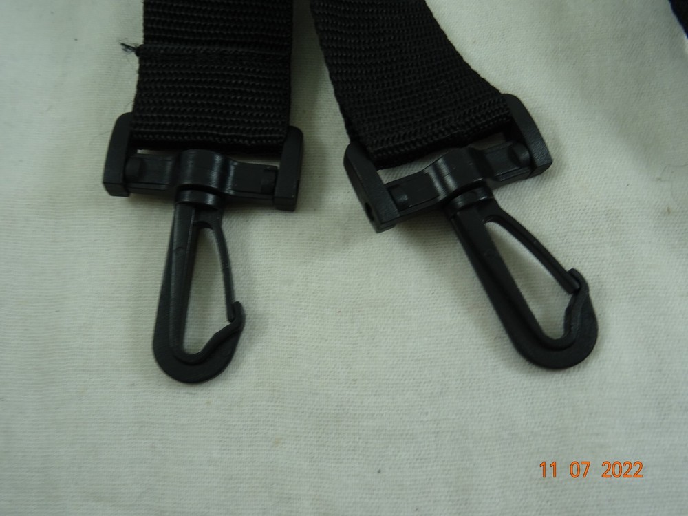 Luggage Camera Strap Double Clasp ends Black 1.5" x 46" adj