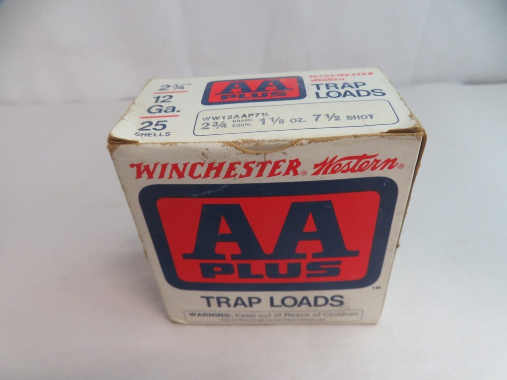Winchester Western AA Plus Trap Loads EMPTY BOX Vintage