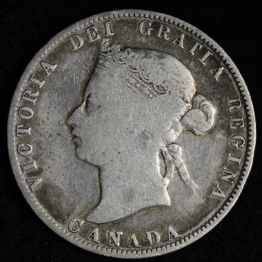 1874-H Canada SILVER Twenty Five Cents E304 VSKCH