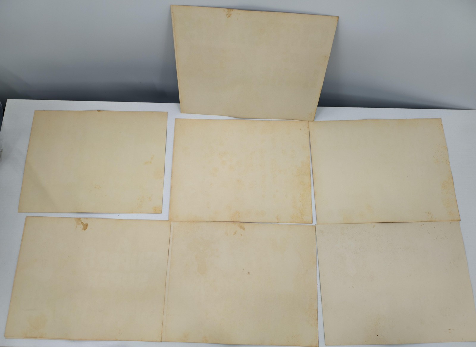 Vintage Walt Disney Productions Party Sign Lot Of 7 Mickey Goofy Title Cards