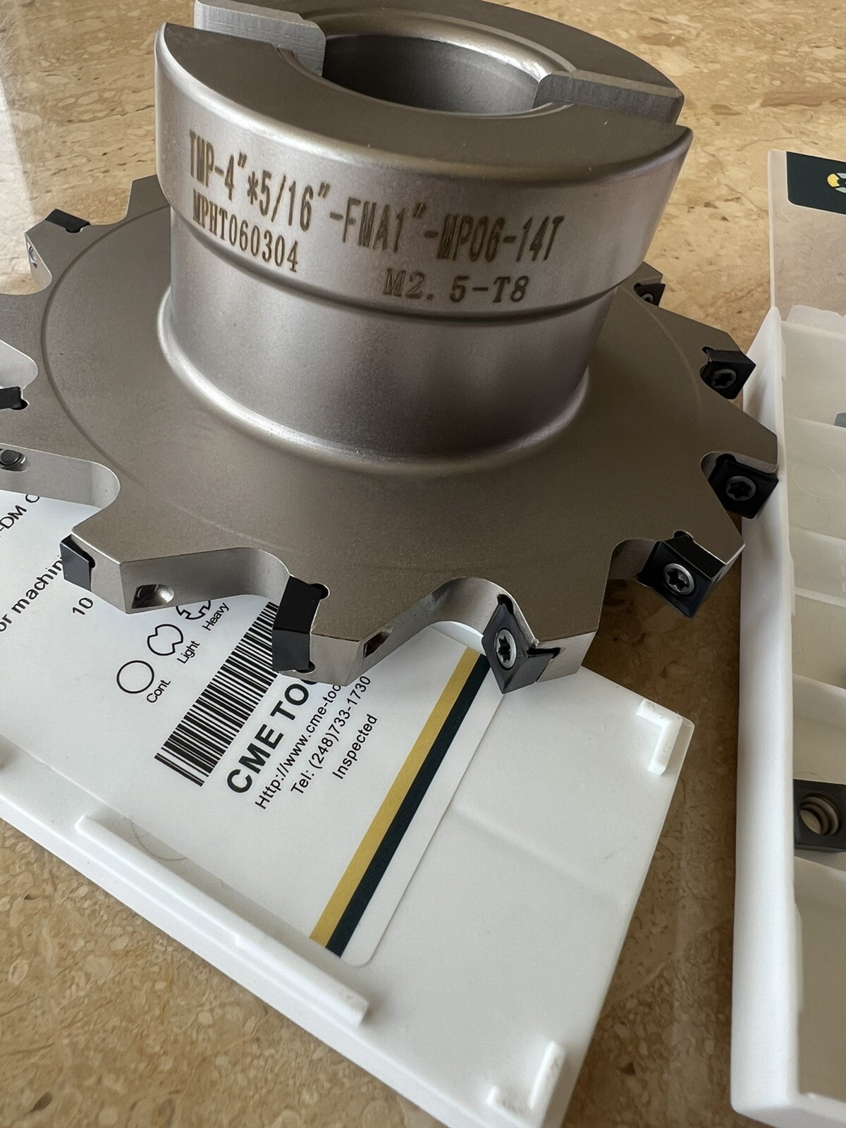 4”x5/16 Indexable Slot / Sides Milling Cutter & Extra 20 MPHT06 Inserts 506-SLOT