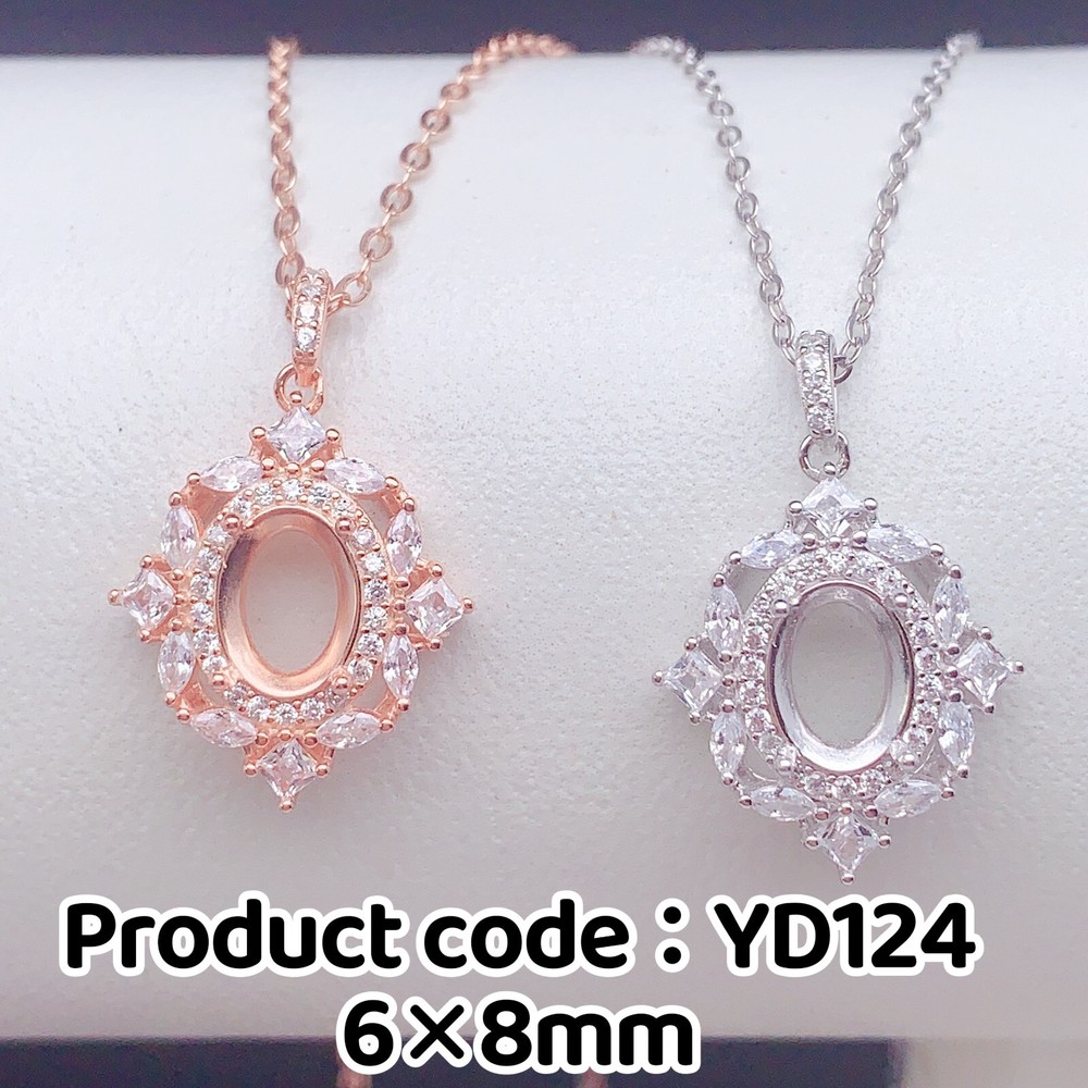 Silver 925 pendant empty setting, DIY blank setting YD124