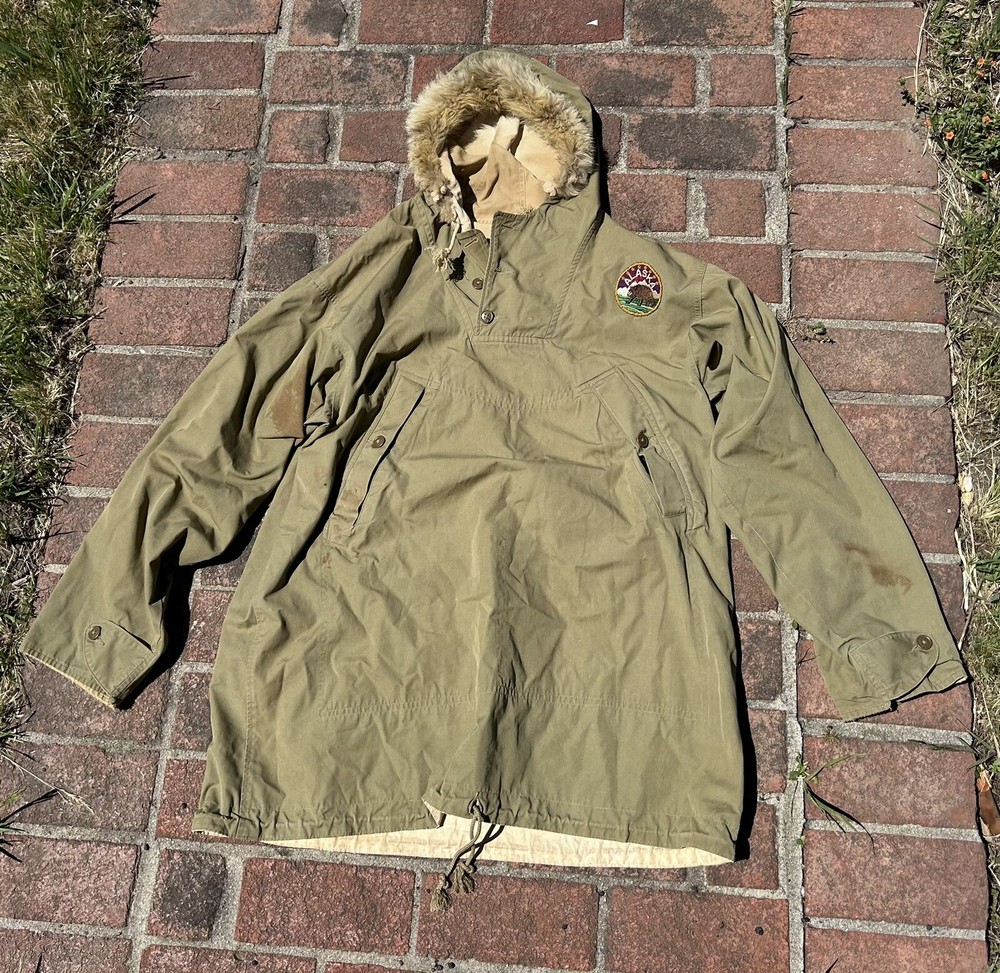 WWII US ARMY WINTER 10th MOUNTAIN REVERSIBLE ALASKA SKI PARKA JACKET COAT XLARGE