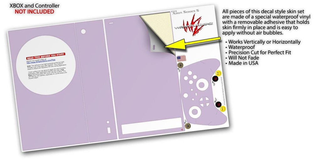 Skins XBOX Series S Console Controller Solids Collection Lavender