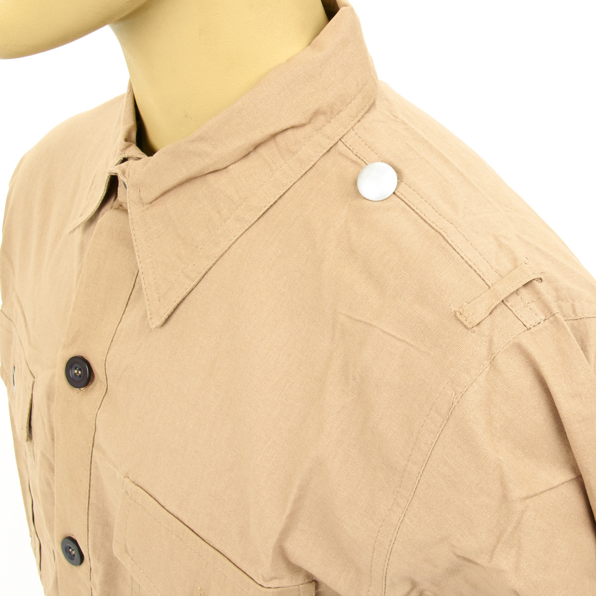 German WWII DAK Light Brown Field Shirt-XXL: US 48+