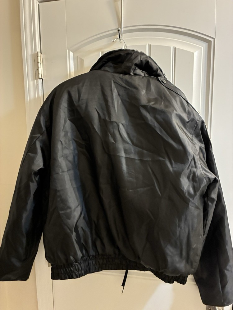 ALLIED UNIVERSAL Security Services Jacket Coat Lined L Black Pockets