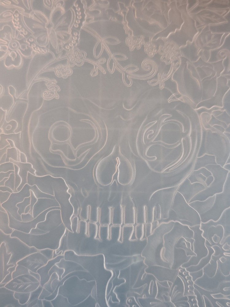 Universal Thin plastic 3d embossing folder Halloween Sugar Skull Day Of Dead