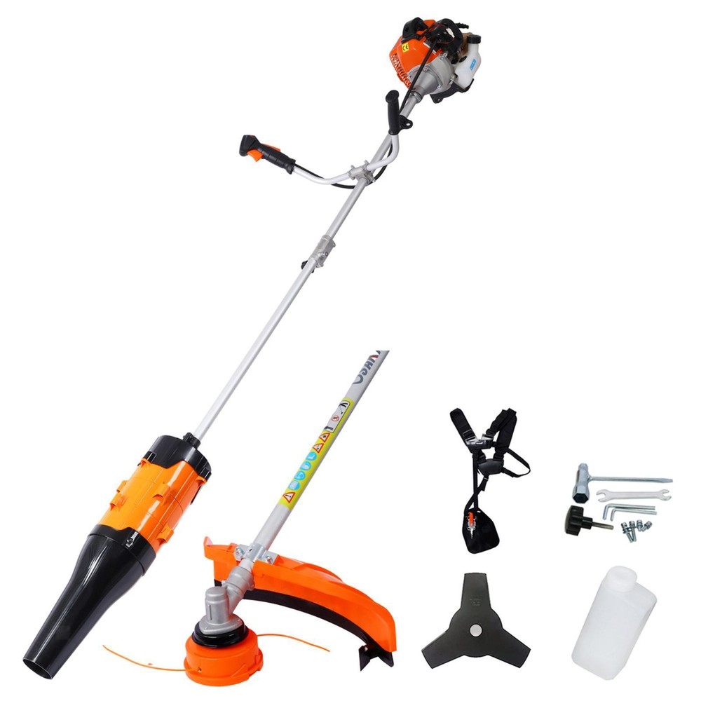 High-Performance 3-in-1 Landscaping Tool: 52cc String Trimmer, Blower & Brush