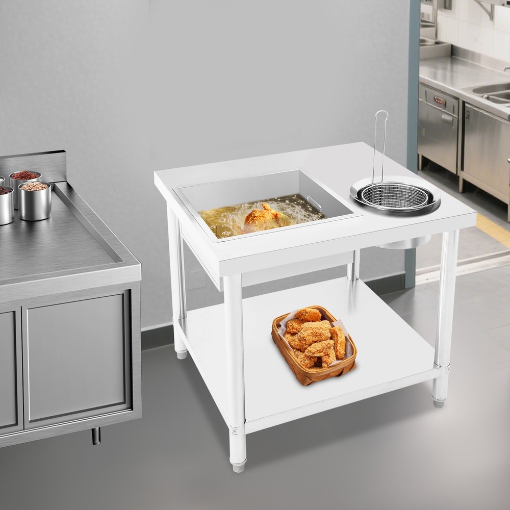 Fried Chicken Preparation Stainless Commercial Fried Chicken Breading Work Table