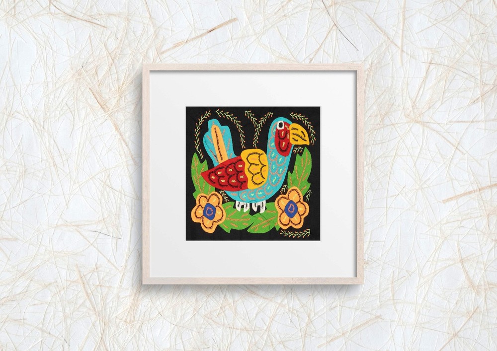Multicolor Bird Orange And Blue Molita