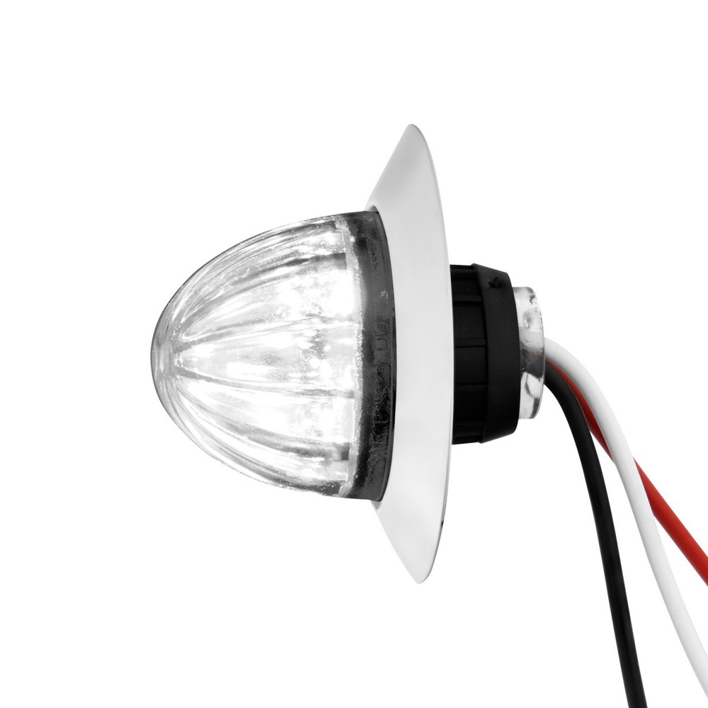 10 x White LED Dual Function Mini Crystal Clearance Watermelon Light -Clear Lens