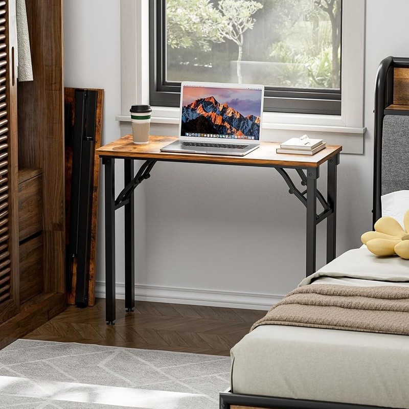Folding Computer Desk Small Compact Study Table Home Office Minimalist Design US