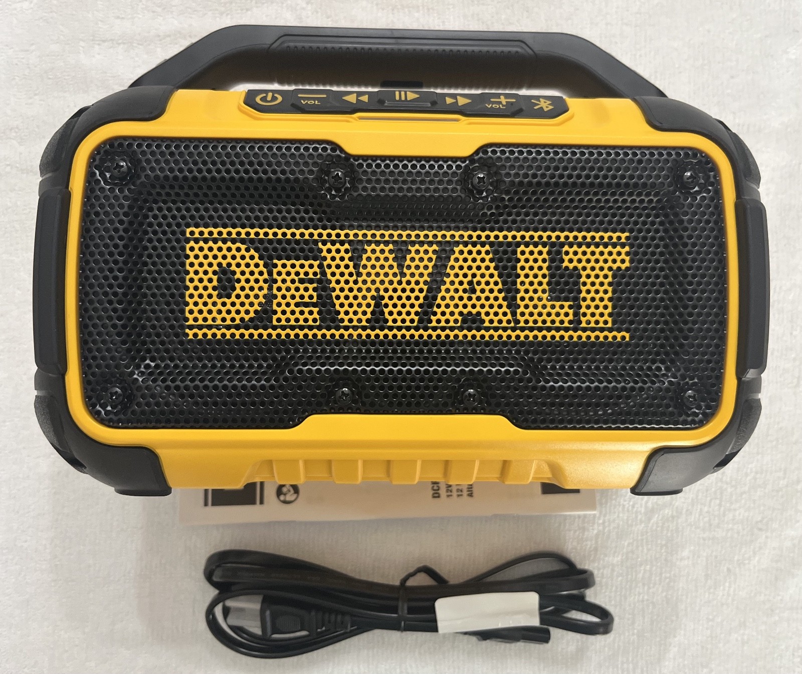 New Dewalt DCR010 12V/20V Max Bluetooth Speaker Cordless, AC Corded USB Port