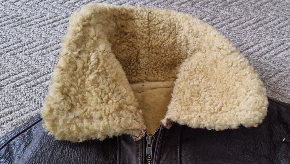 WW2 Original Flying Jacket Shearling Sheepskin Leather