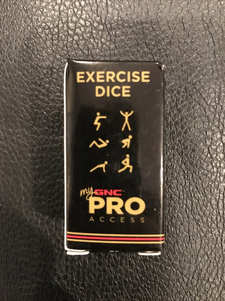 My GNC Pro Access Exercise Dice White & Gold Thick Pair Rep Amounts & Exercises