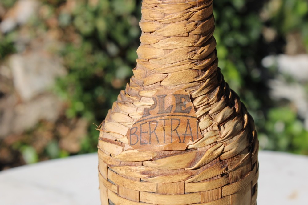 Vintage Triple Sec Wicker Wrapped Wine Bottle