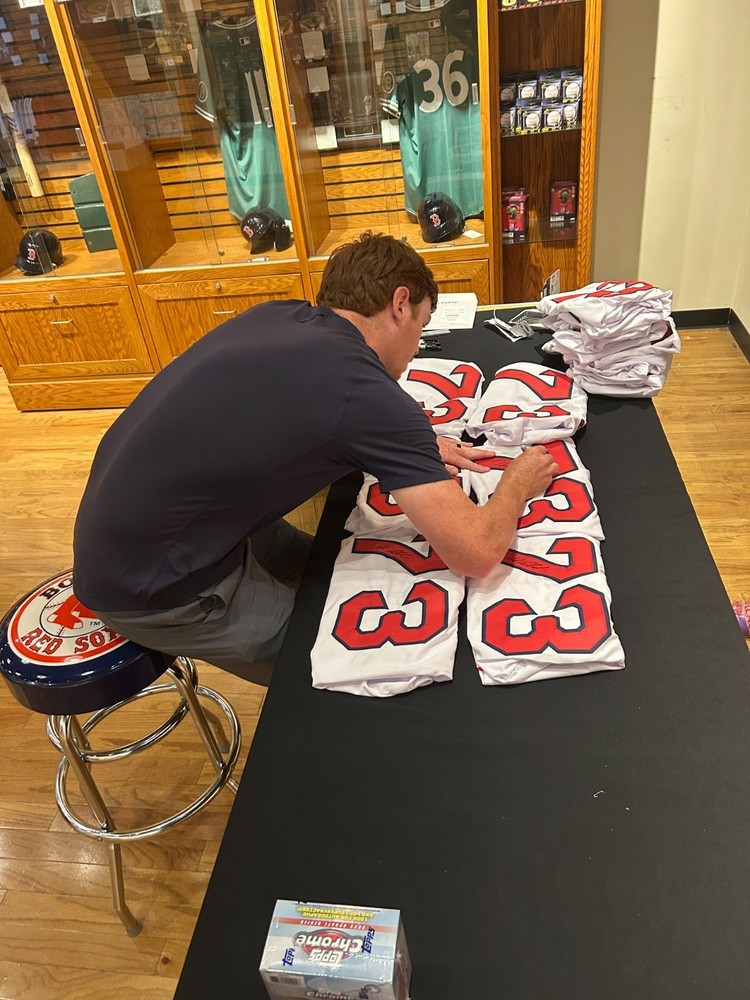 Hunter Dobbins Autographed Signed Boston Red Sox Custom White Jersey