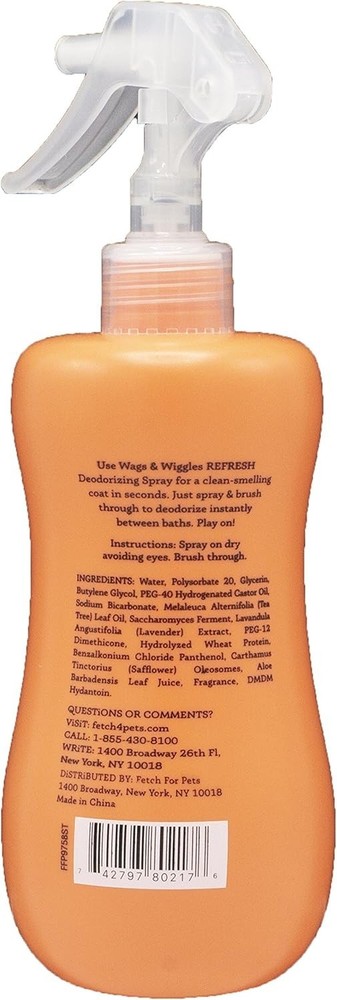 Refresh Dog Deodorizing Spray - Zesty Grapefruit, 12 Fl Oz - Odor Eliminator