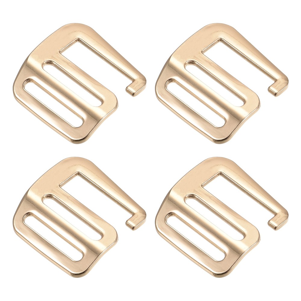 0.98" Webbing Release G Hook Buckle Adjusters for Backpack Strap, 4Pcs Gold