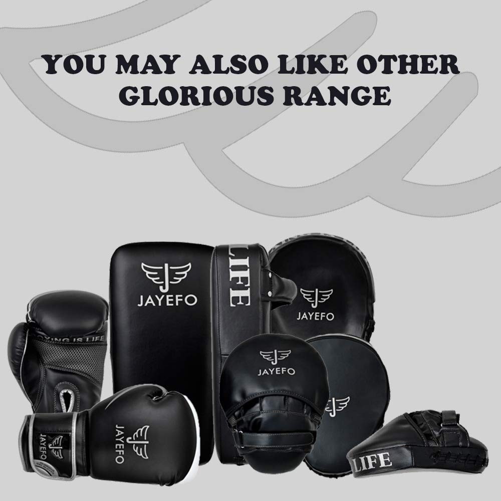 Jayefo Glorious Boxing Pads Focus Mitts for Training Punching Blocking Pad Black